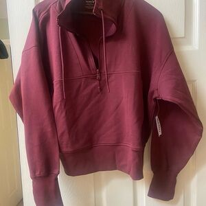 Burgundy Quarter-Zip Sweatshirt
